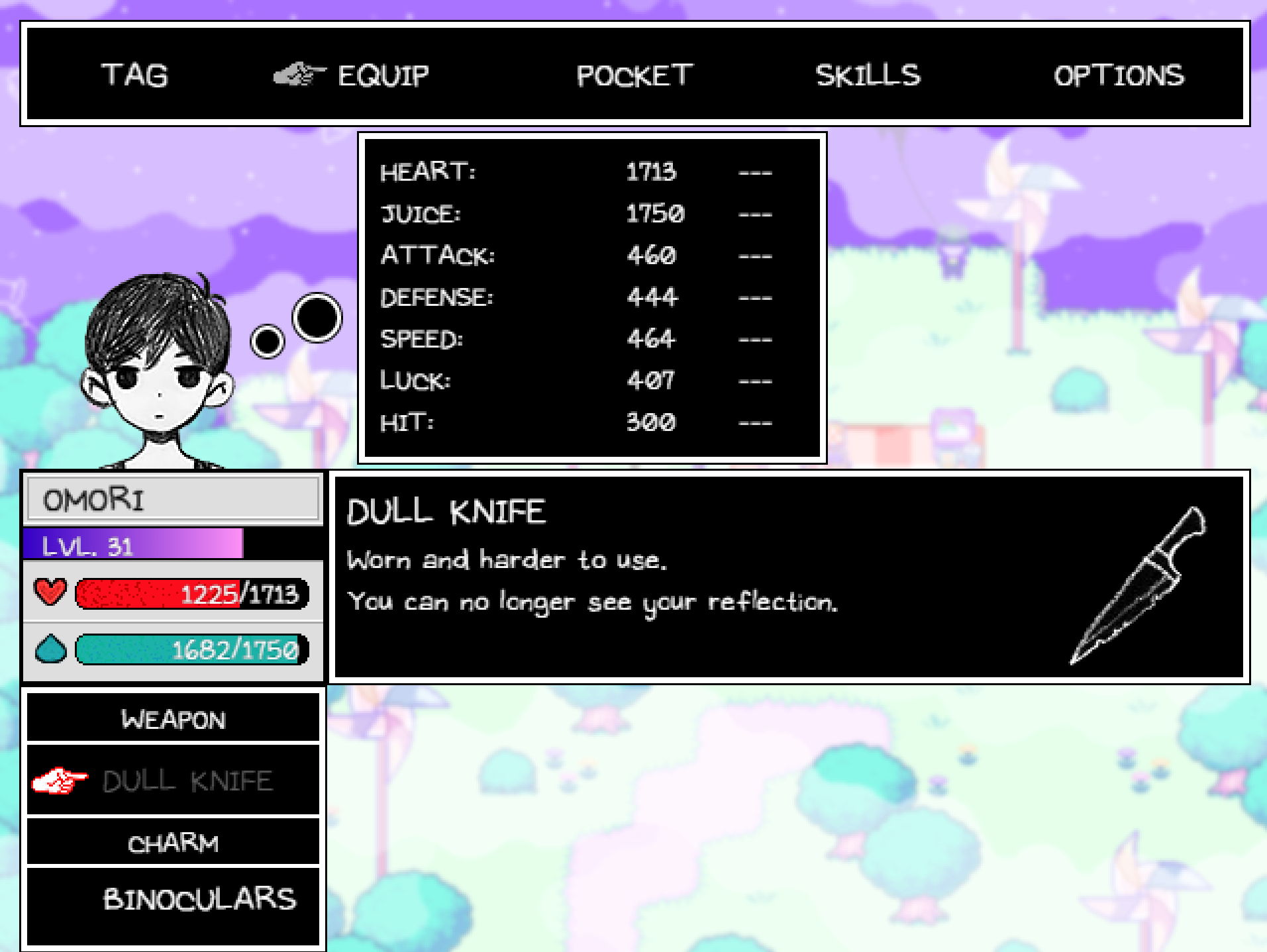OMORI How to edit or change party member's base stats
