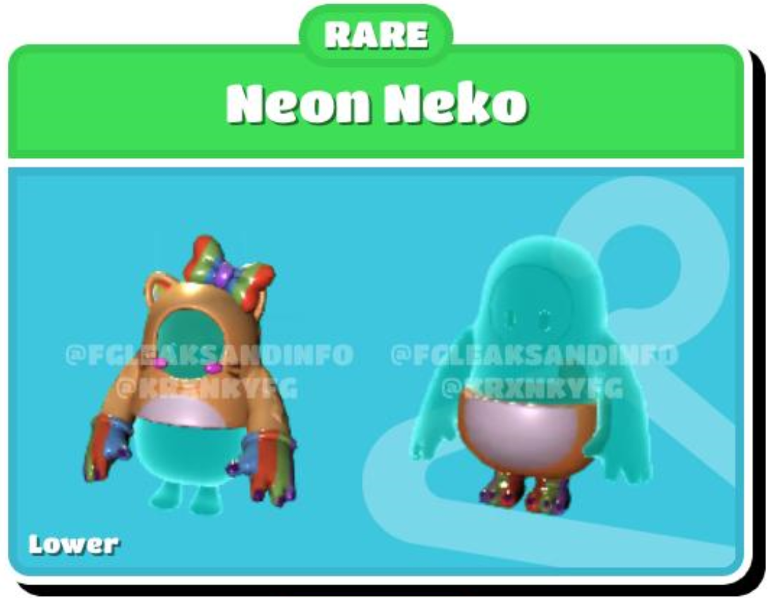 Fall Guys: Ultimate Knockout All new Season 4 skins - Neon Neko