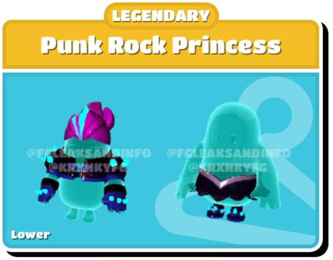 Fall Guys: Ultimate Knockout All new Season 4 skins - Punk Rock Princess