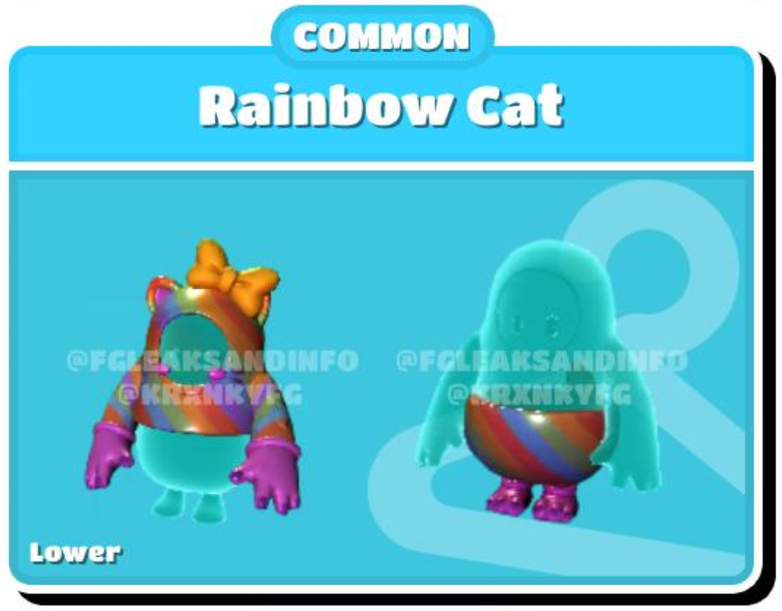 Fall Guys: Ultimate Knockout All new Season 4 skins - Rainbow Cat