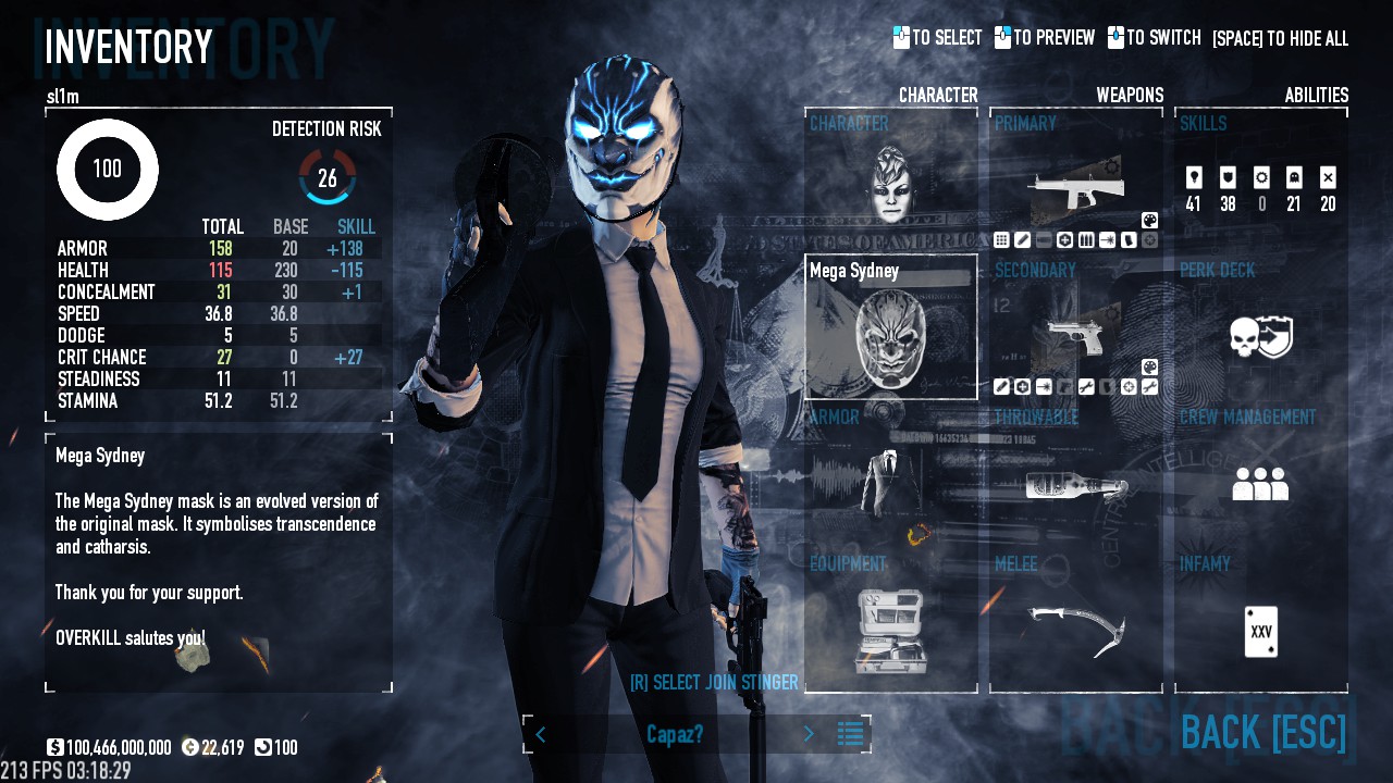 PAYDAY 2 Anarchist AA 12 Berserker + Crits DS/OD build