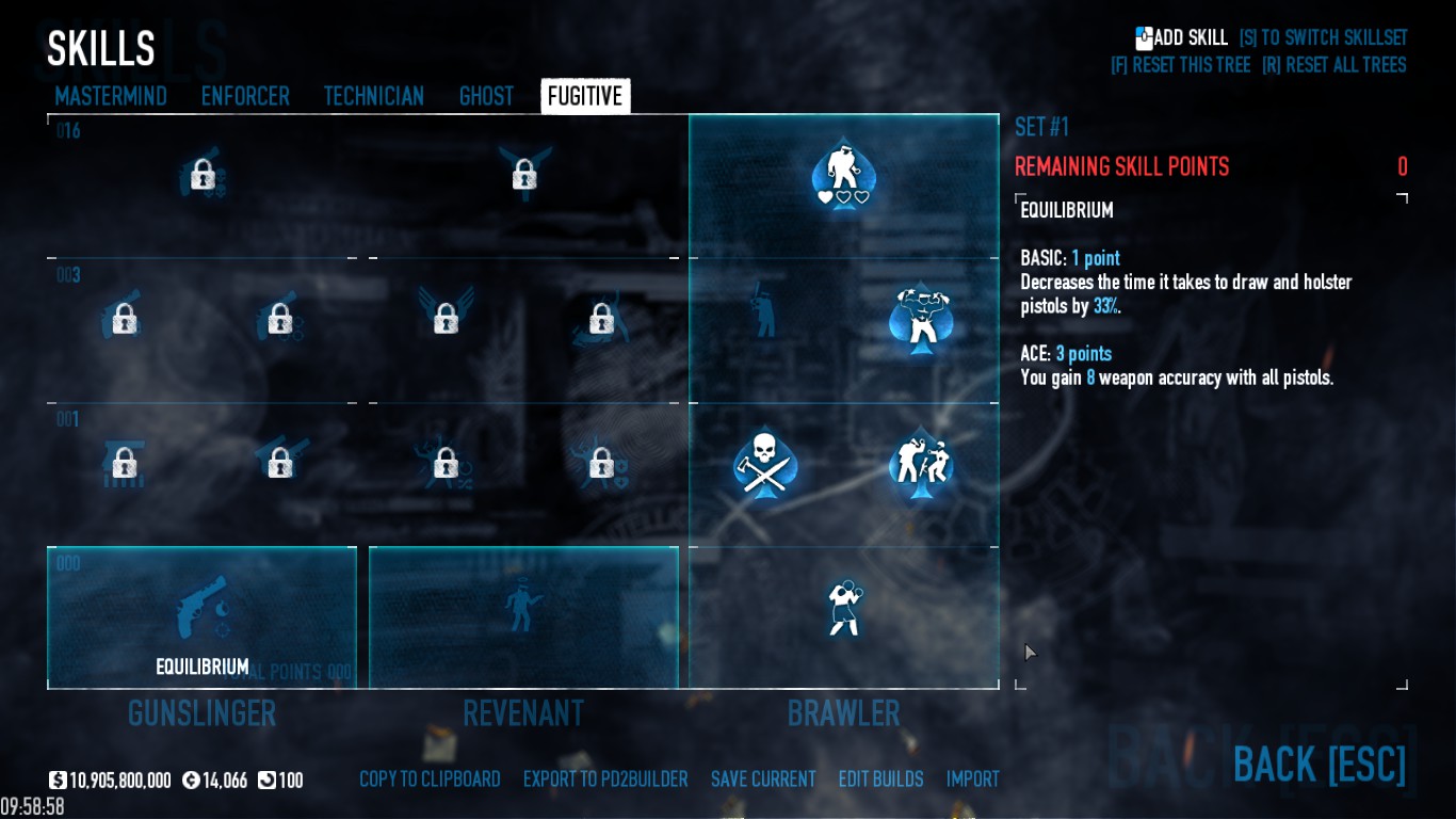 PAYDAY 2 How to play as a Sociopath Guide - The Equipment: Fugitive skills
