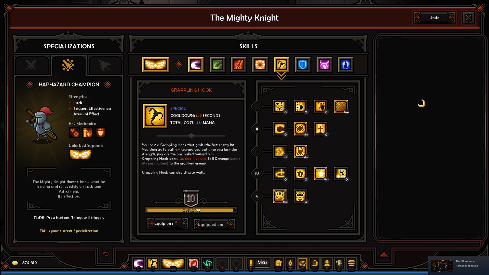 The Slormancer Wrath 10 Floor 50 easy Mighty Knight!