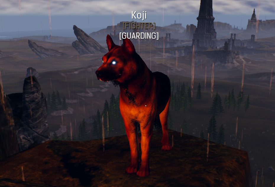 Conan Exiles Named Feral Dogs -- Detailed Description - - Koji ( Variant D | Dark orange fur )