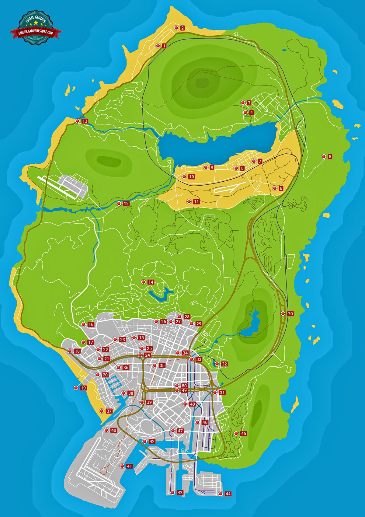 Grand Theft Auto V monkey mosaics - map and location