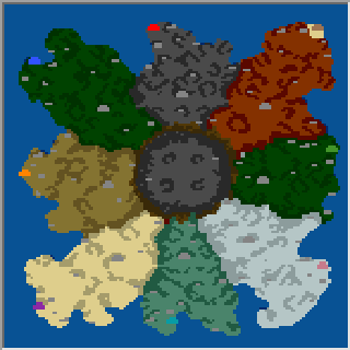 Heroes of Might & Magic III - HD Edition Map Lost Continent For 8 players