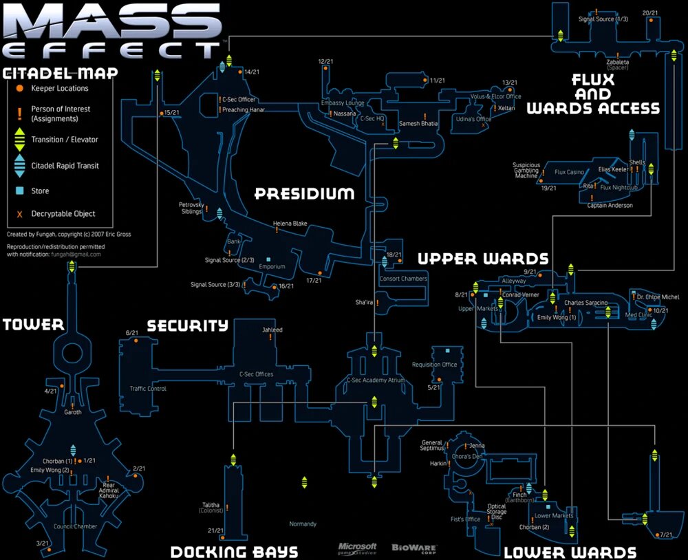 Mass Effect™ Legendary Edition Mass Effect 1 - Keepers location and other point of interest on Citadel - Locations
