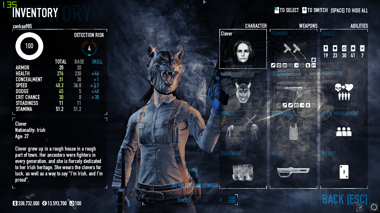 PAYDAY 2 A Hacker Build and an Anarchist Build