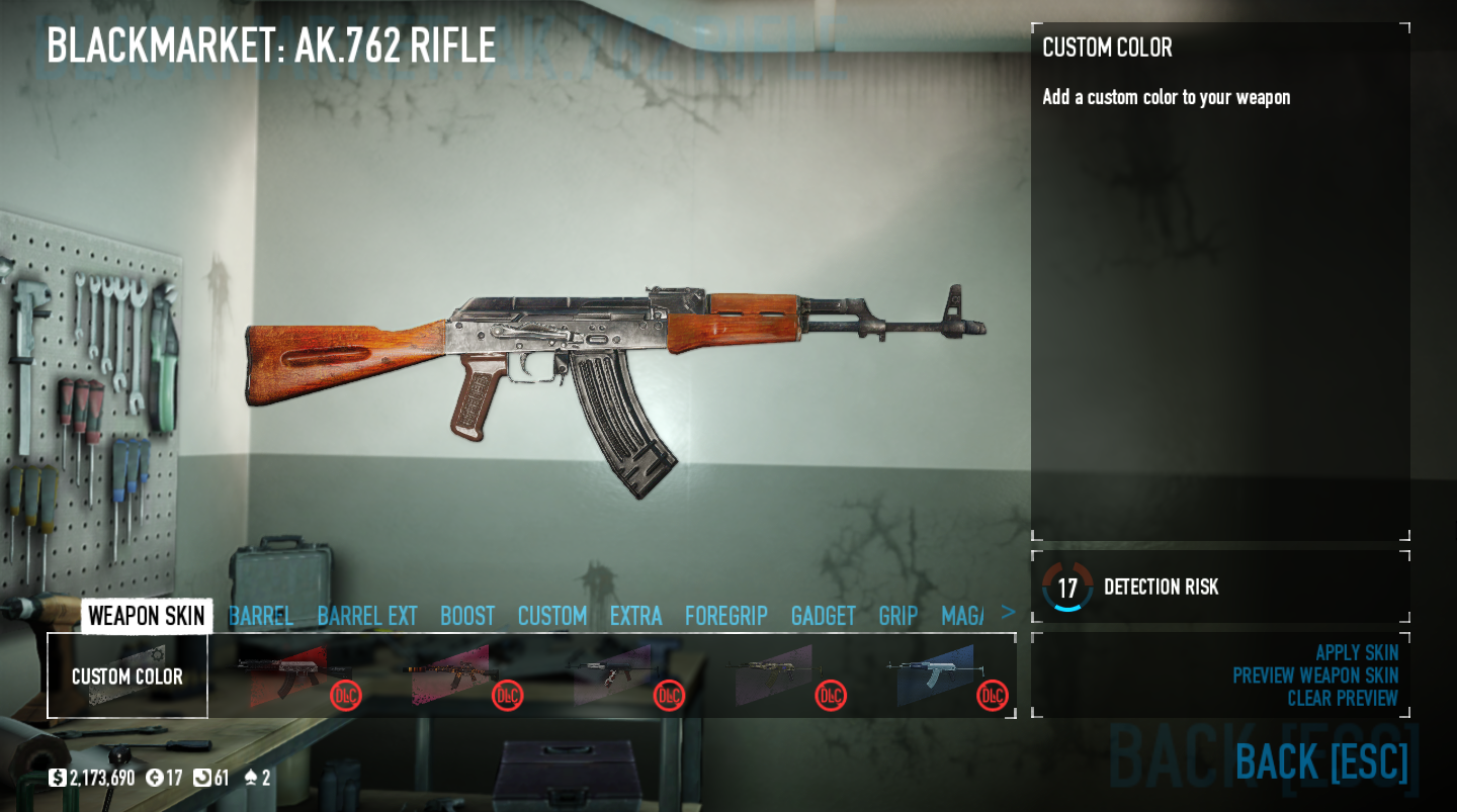 PAYDAY 2 From cop to heister aka enemy weapons replicated. - AK.762 rifle (russian mercenaries, gangsters)