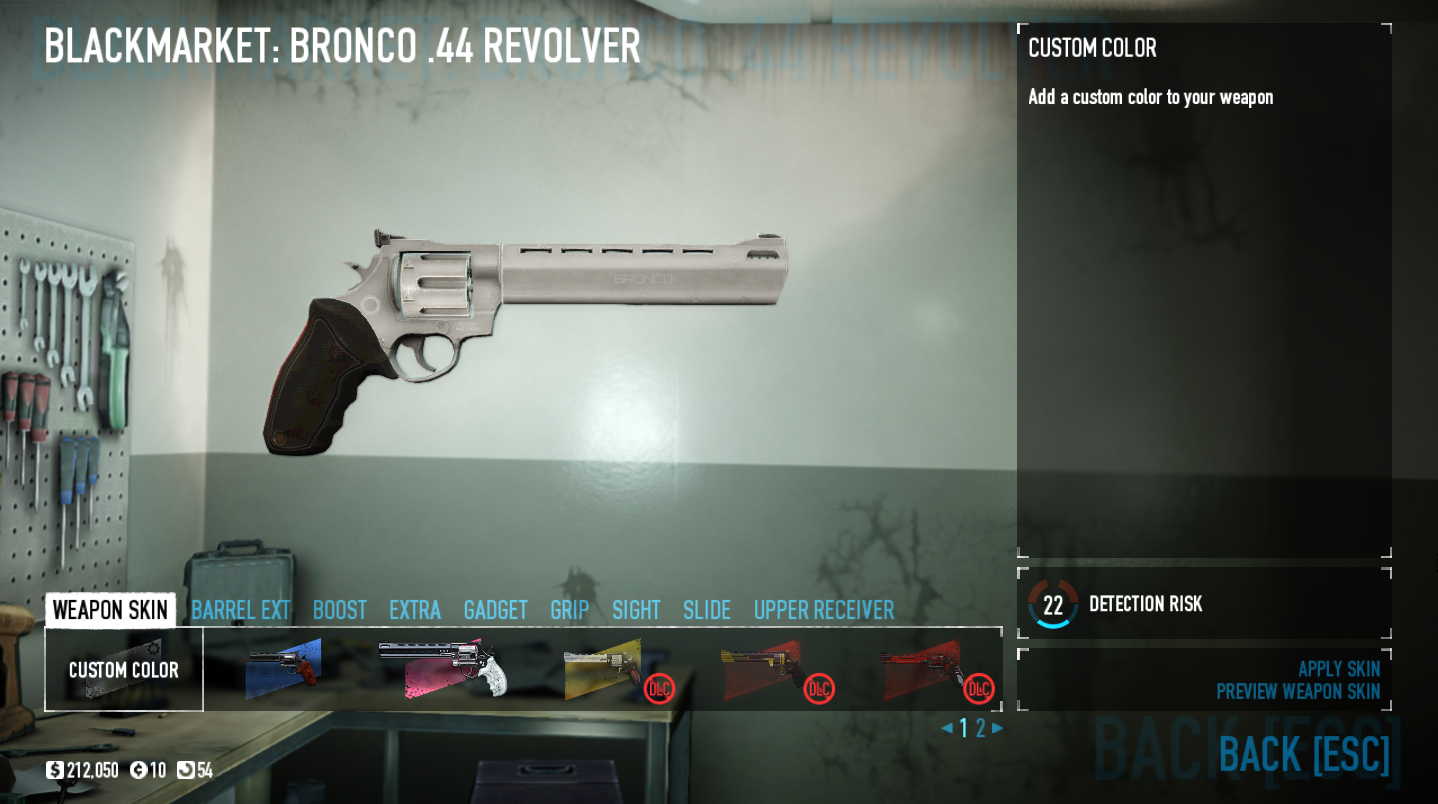 PAYDAY 2 From cop to heister aka enemy weapons replicated. - Bronco .44 revolver (cops, gangsters)