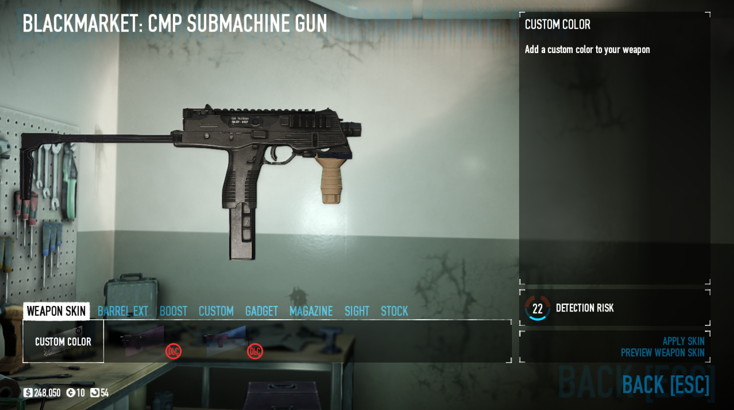 PAYDAY 2 From cop to heister aka enemy weapons replicated. - CMP smg (shields)