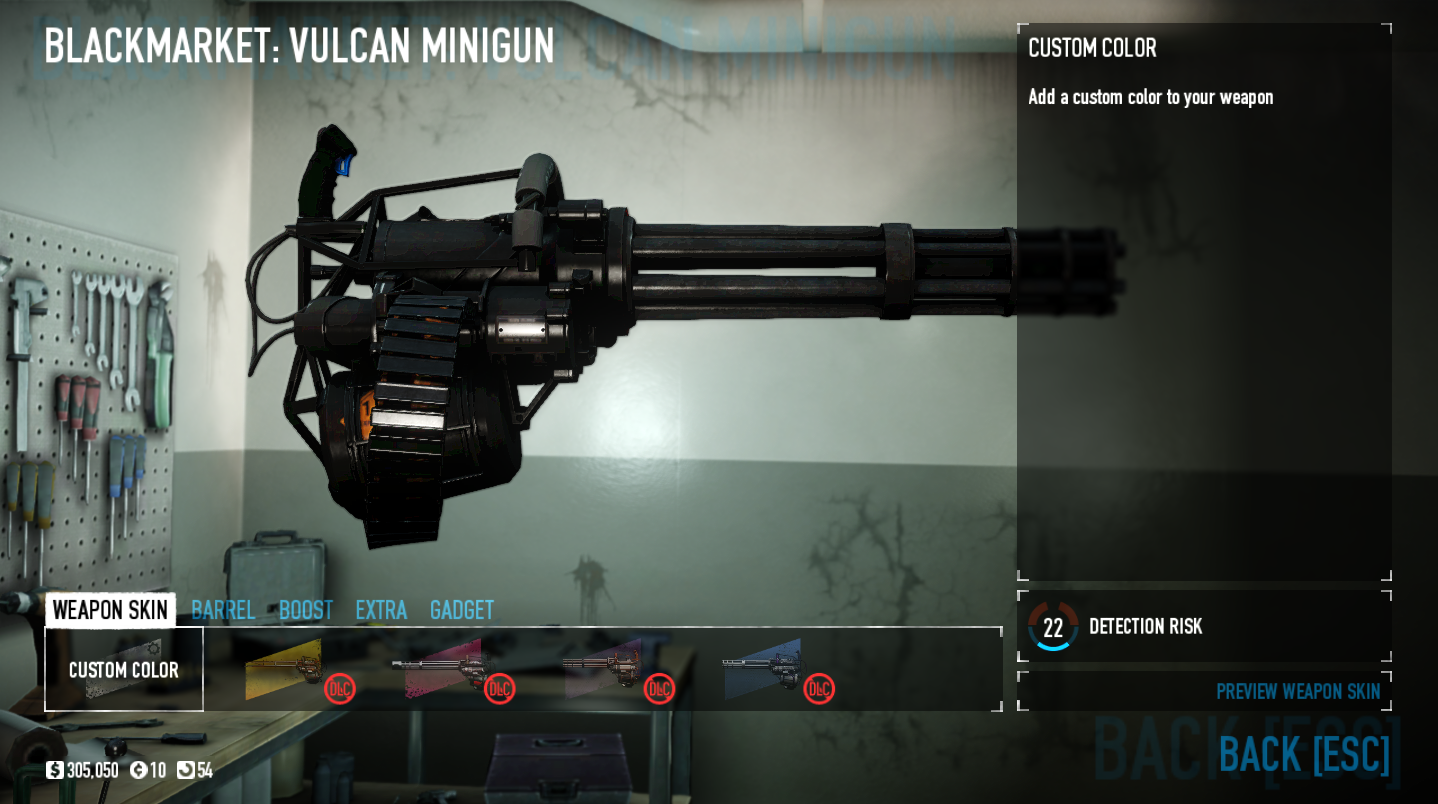 PAYDAY 2 From cop to heister aka enemy weapons replicated. - Vulcan minigun (minidozers)