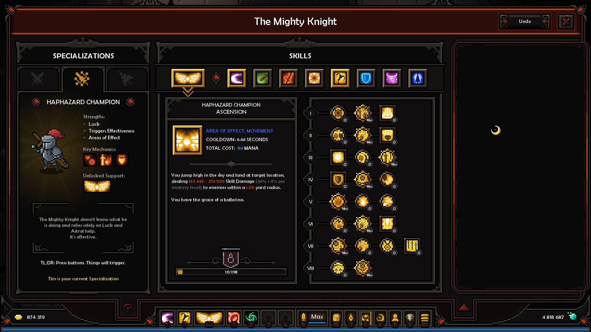 The Slormancer Wrath 10 Floor 50 easy Mighty Knight! - Pictures regarding my Skills
