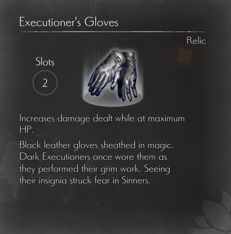 ENDER LILIES All Relics in ENDER LILIES - Executioner's Gloves