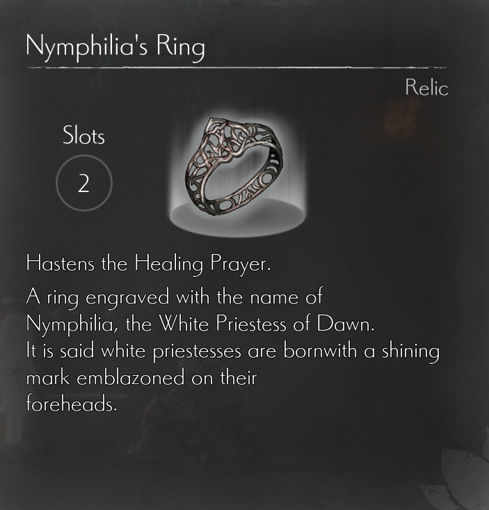 ENDER LILIES All Relics in ENDER LILIES - Nymphilia's Ring