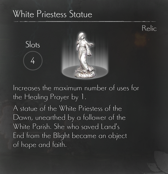 ENDER LILIES All Relics in ENDER LILIES - White Priestess Statue
