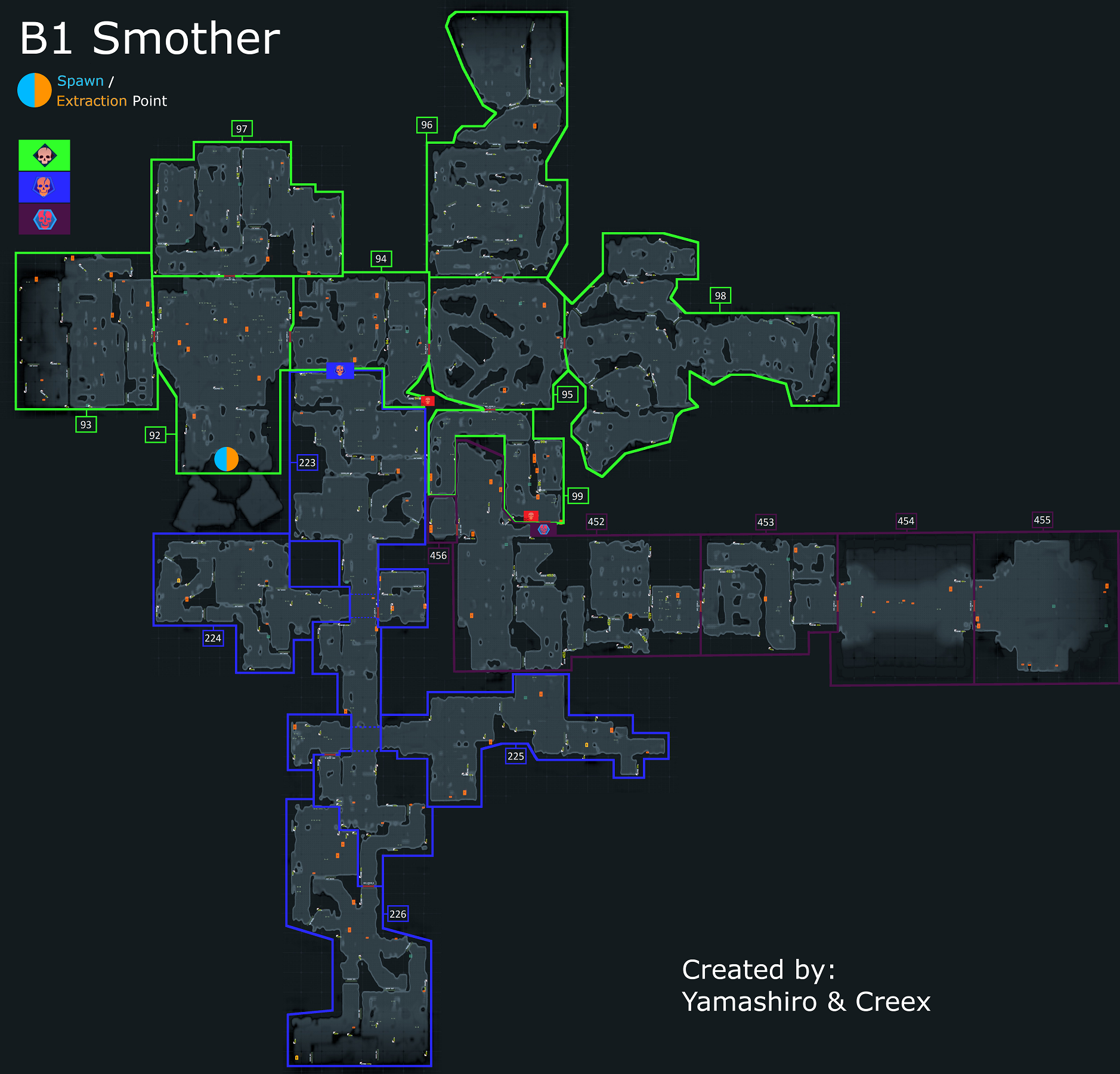 GTFO Rundown 5 high quality maps - R5B1 Smother