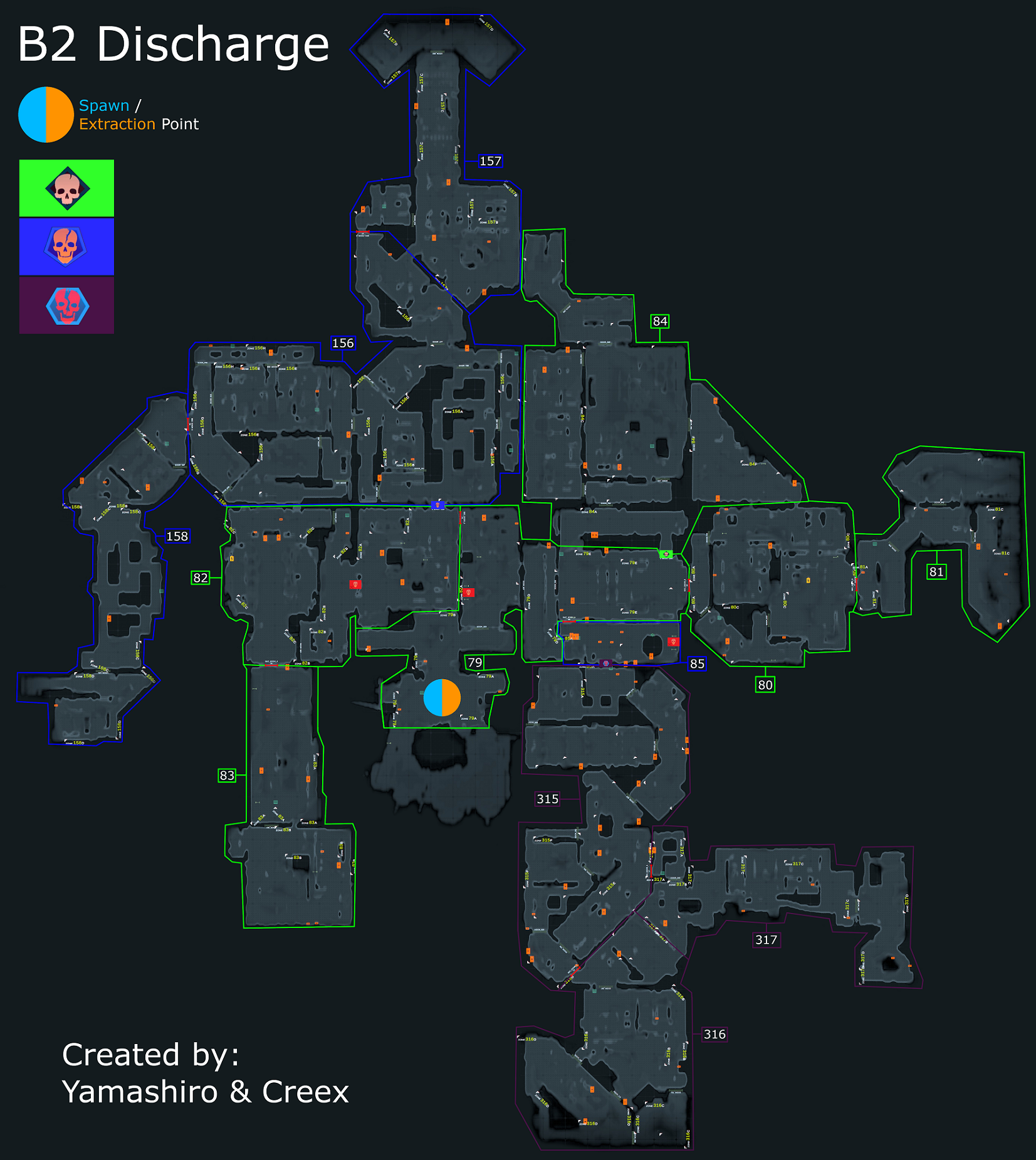 GTFO Rundown 5 high quality maps - R5B2 Discharge