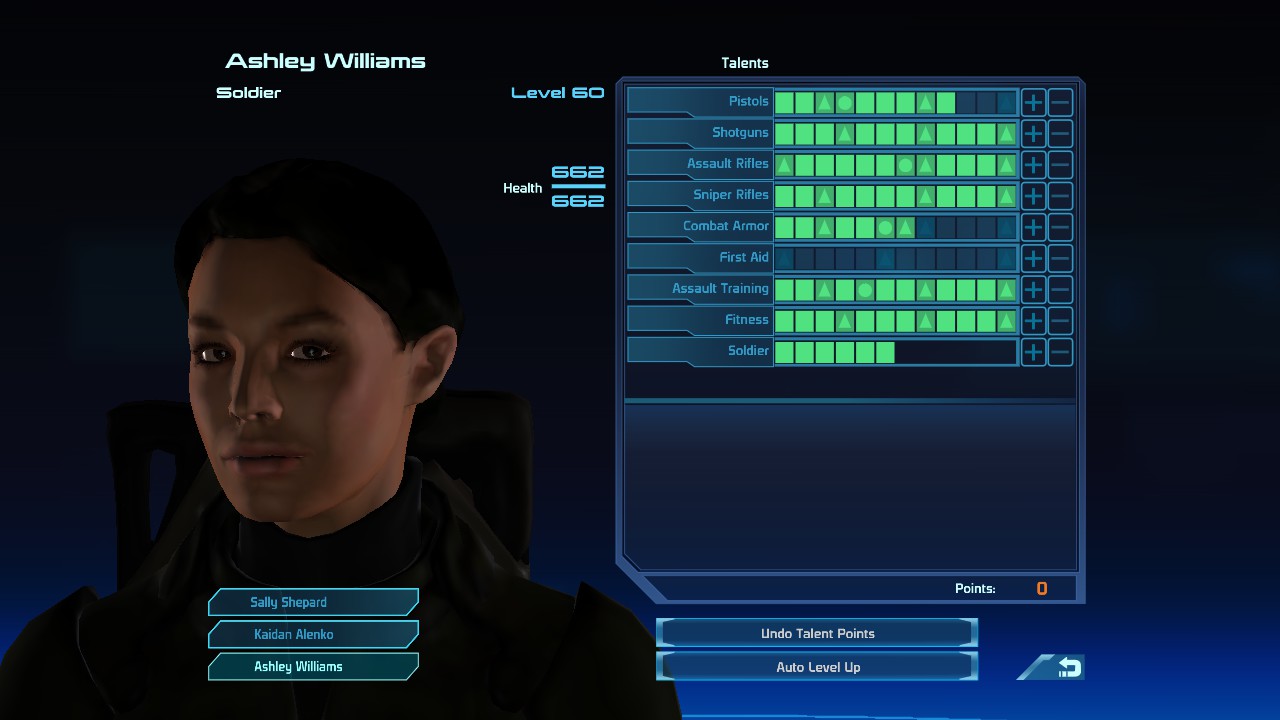 Mass Effect (2007) Insanity Difficulty Guide - Ashley Skill Tree