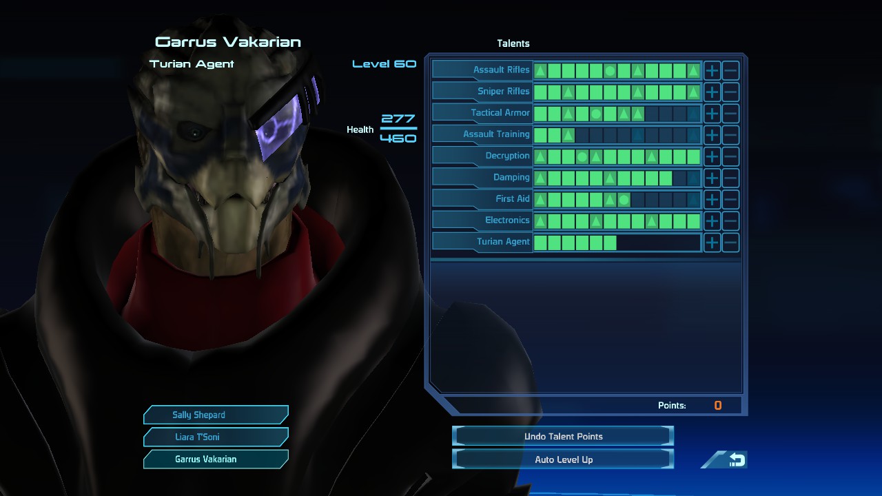 Mass Effect (2007) Insanity Difficulty Guide - Garrus Skill Tree