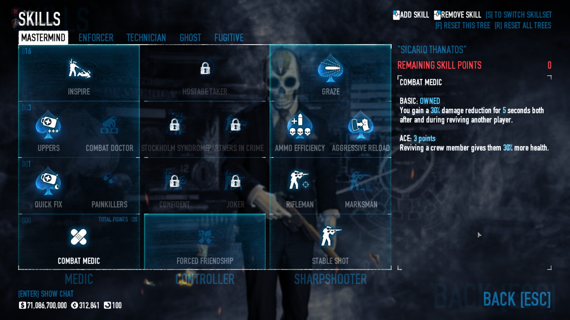 PAYDAY 2 Fun DW Builds for Every Perk Deck 2 - Sicario Thanatos