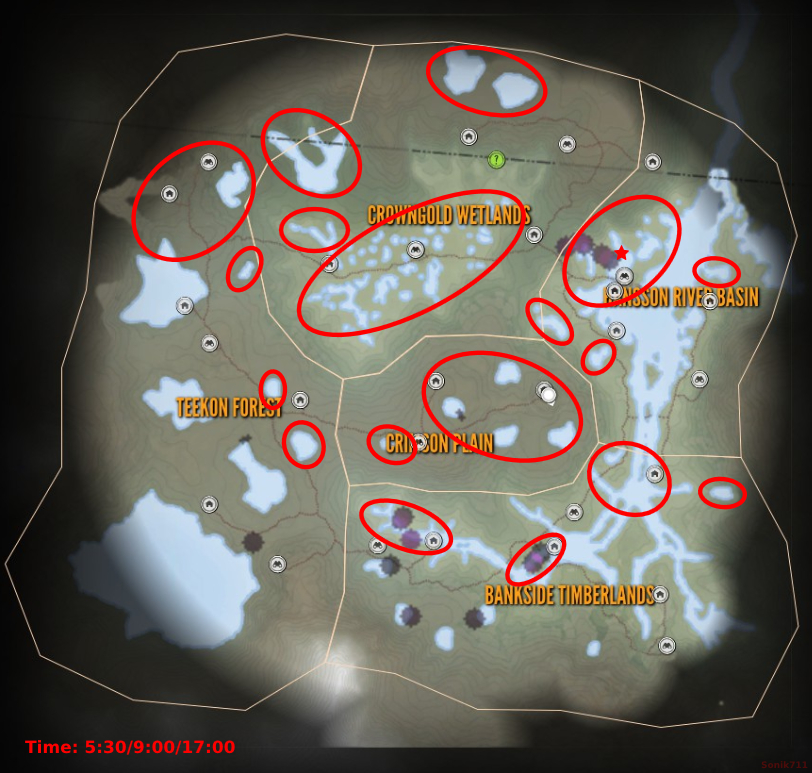 the hunter call of the wild maps list