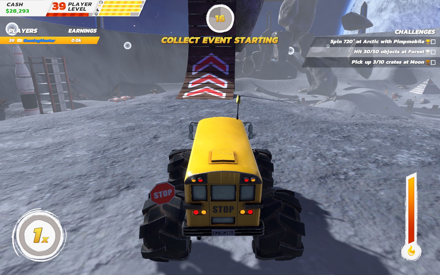Crash Drive 3 How to Reach the Ring on Top of the Moon Level Guide - Getting there