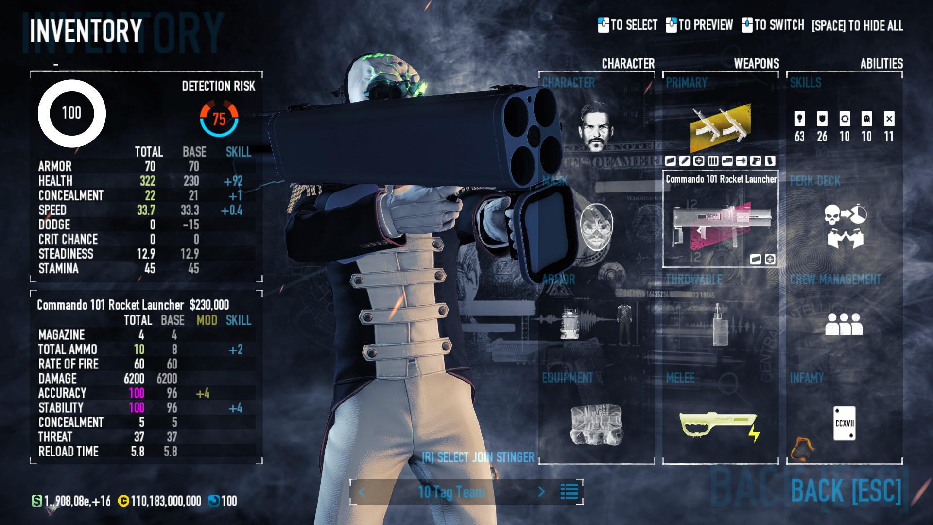 PAYDAY 2 Best DS/OD Build Stash + Attachments Guide Steams Play