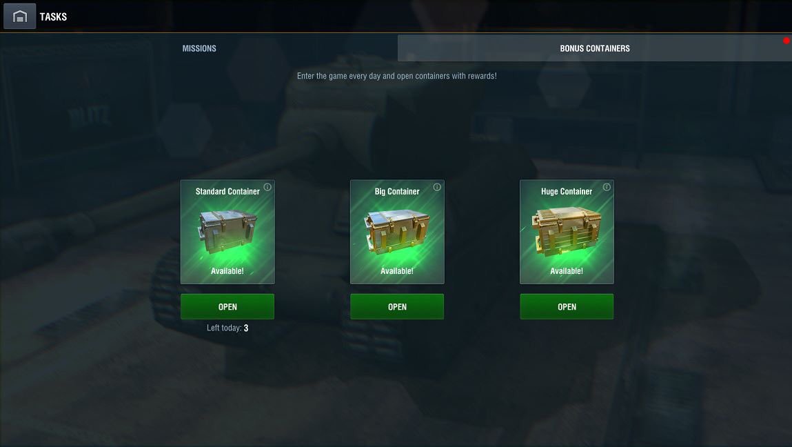 World of Tanks Blitz How to get premium tanks from containers?