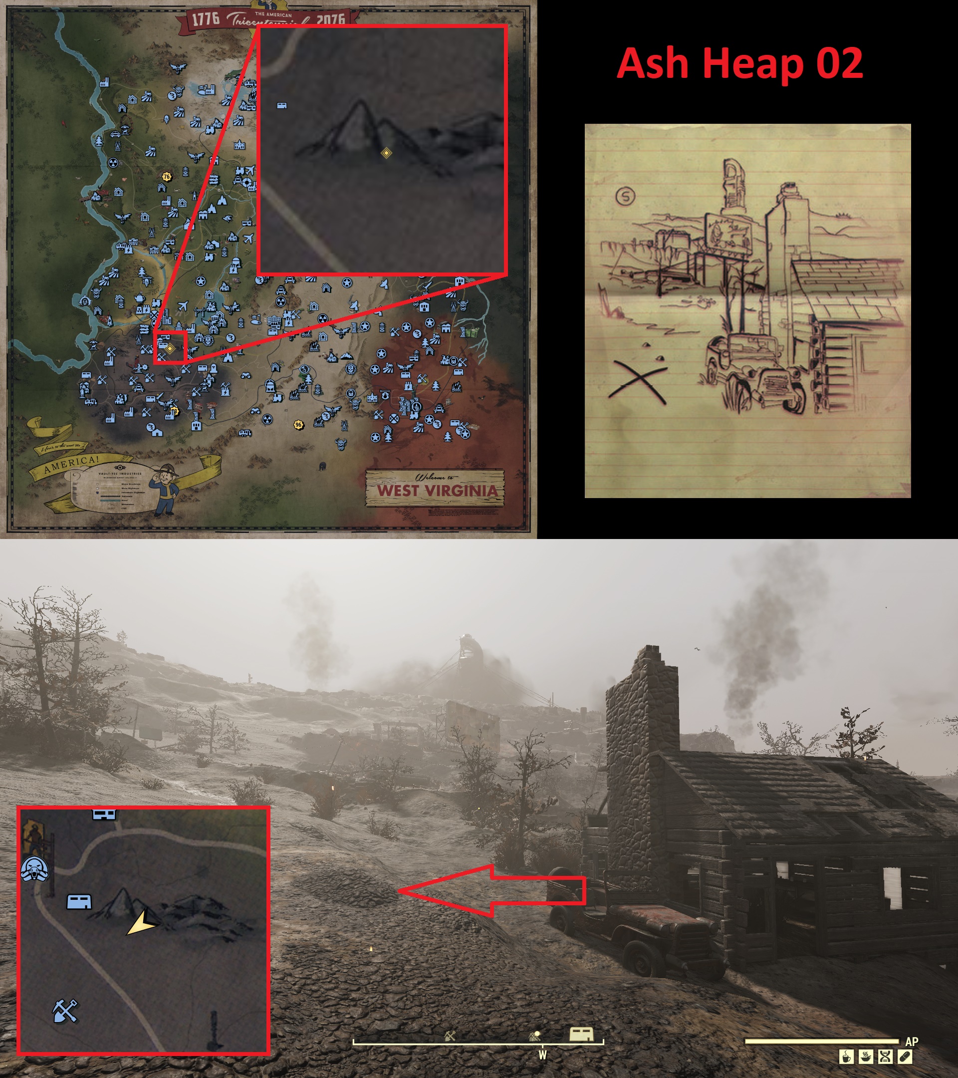 Fallout 76 Treasure Map Locations - Ash Heap 02 - 4E04DD4
