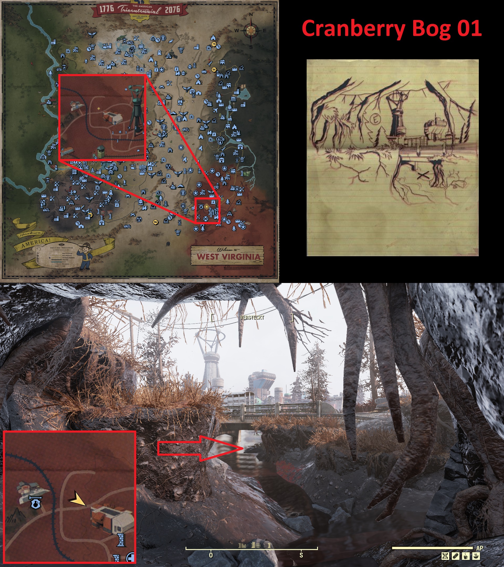 Fallout 76 Treasure Map Locations - Cranberry Bog 01 - 4ED6AA5