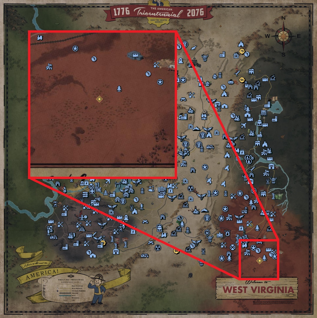 Fallout 76 Treasure Map Locations - Cranberry Bog 03 - 1EC03A8