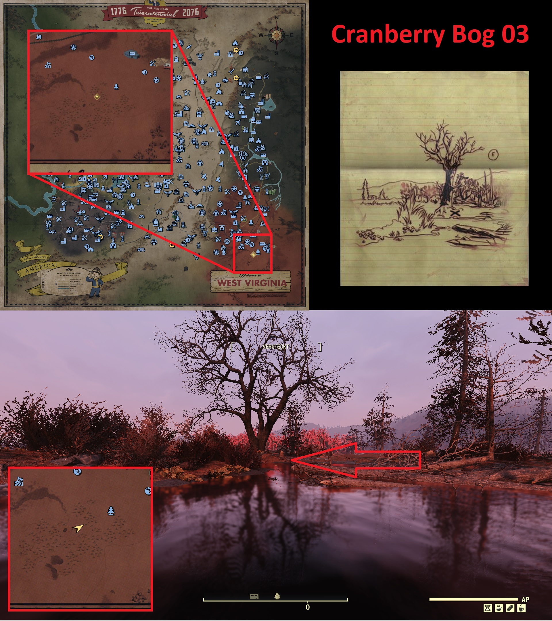 Fallout 76 Treasure Map Locations - Cranberry Bog 03 - 74595C7
