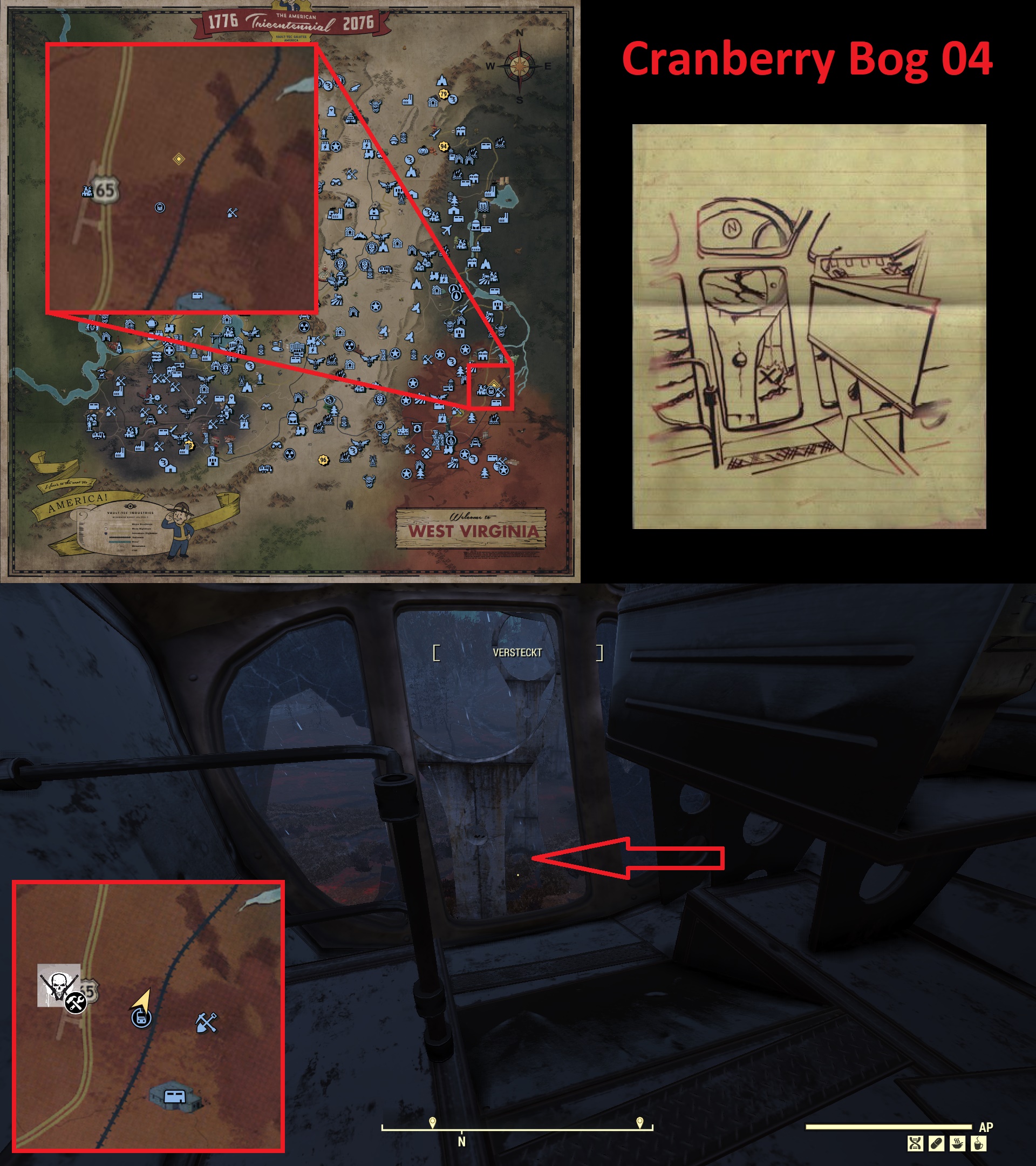 Fallout 76 Treasure Map Locations - Cranberry Bog 04 - FDBDECB