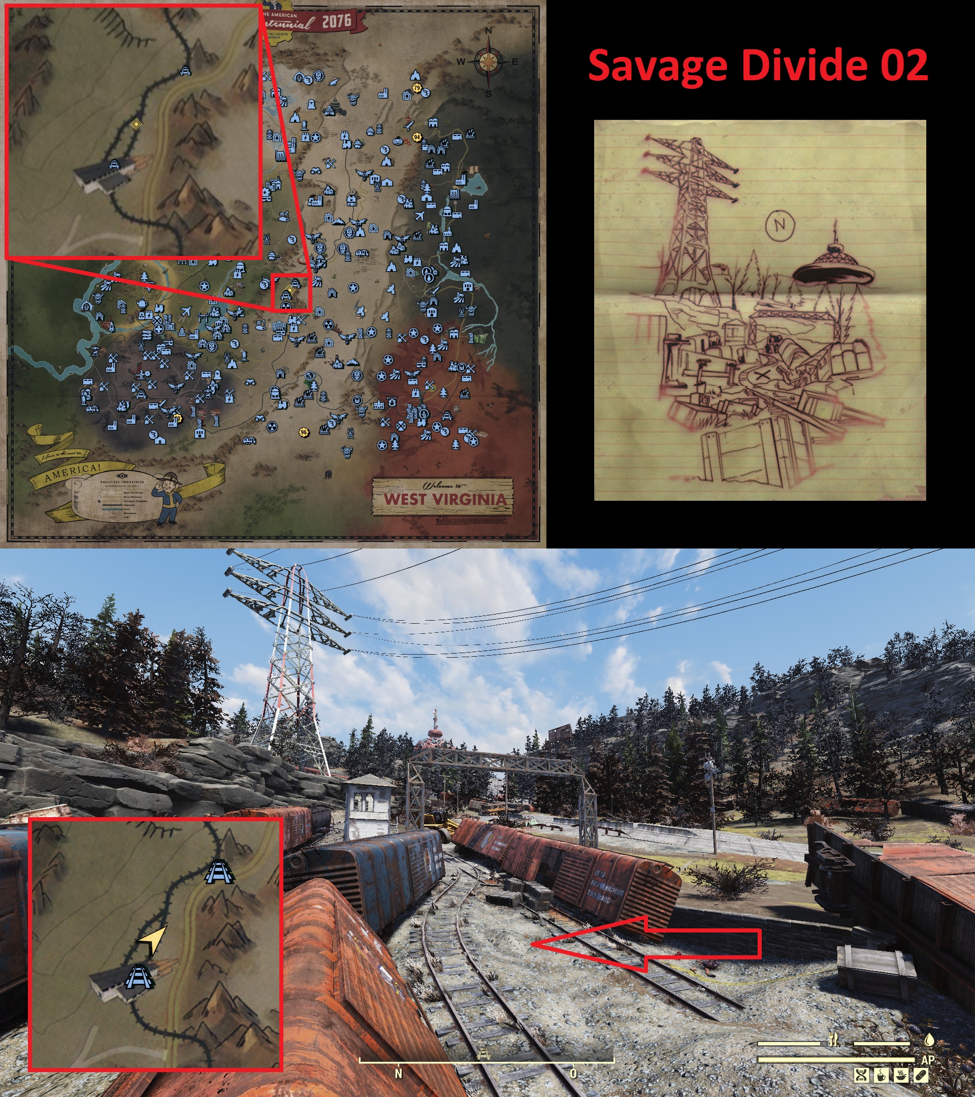 Fallout 76 Treasure Map Locations - Savage Divide 02 - 4BD3934