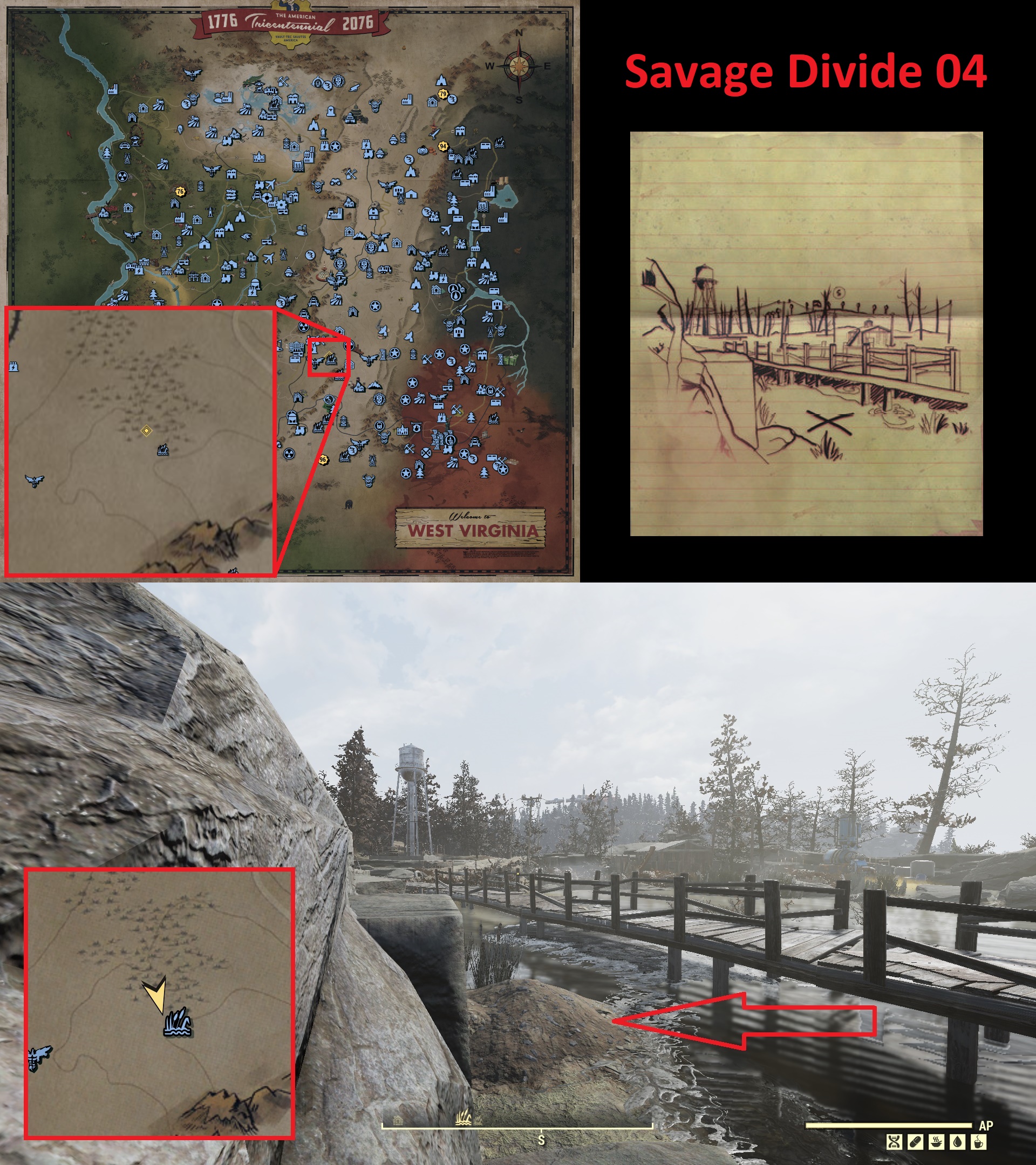 Fallout 76 Treasure Map Locations - Savage Divide 04 - 82EE0D3