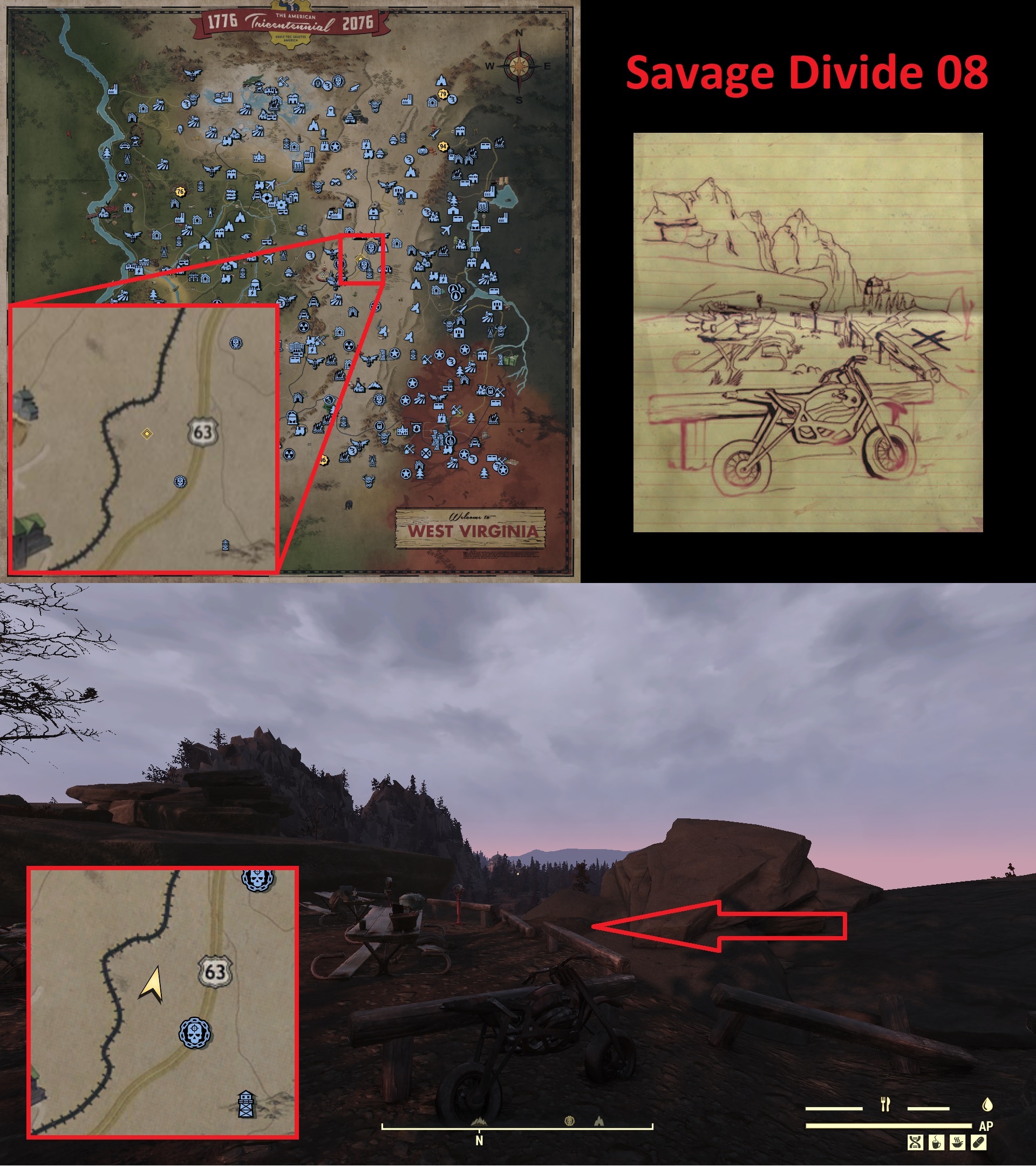 Fallout 76 Treasure Map Locations - Savage Divide 08 - 684FEDB