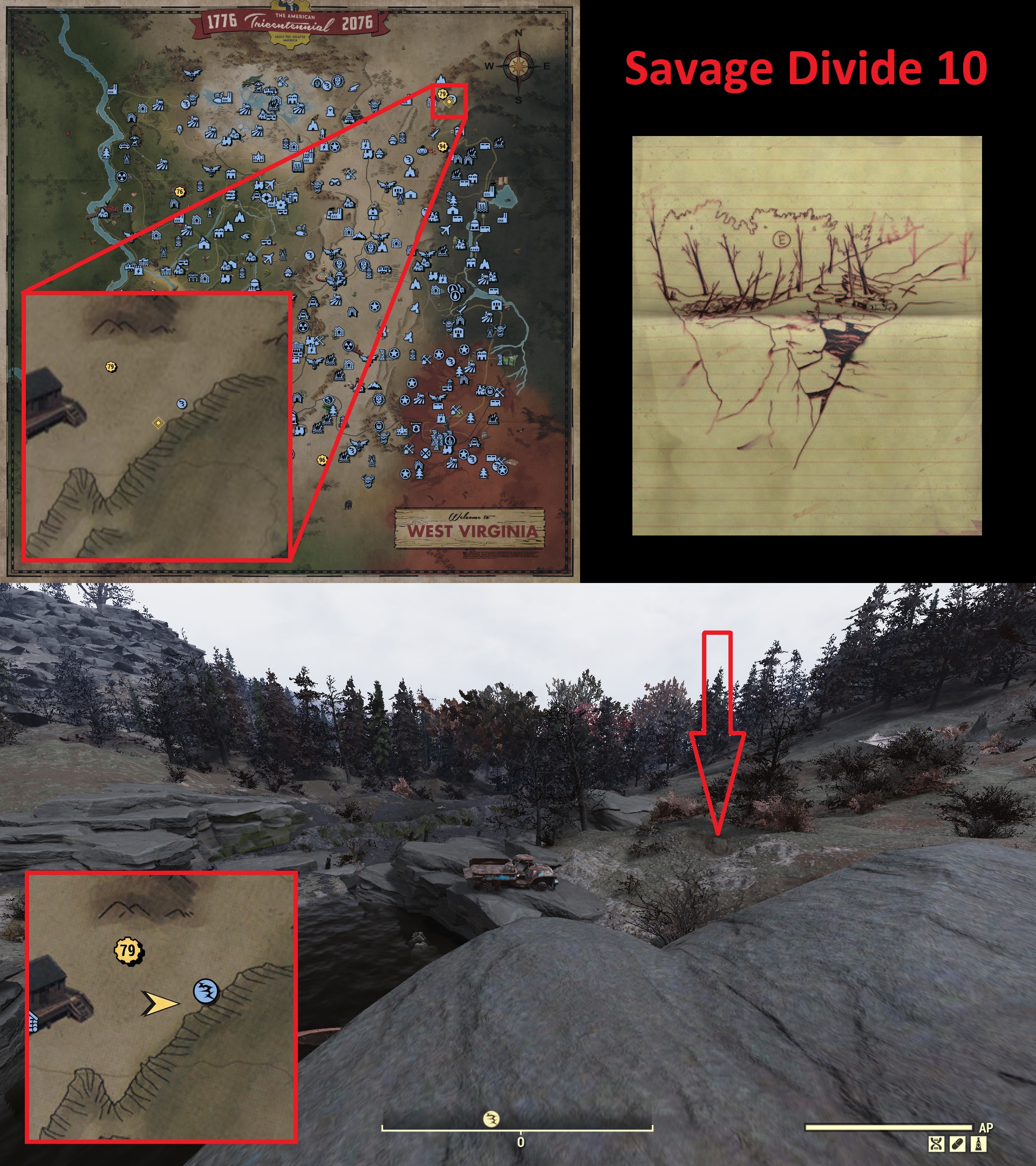 Fallout 76 Treasure Map Locations - Savage Divide 10 - CB6B7A8