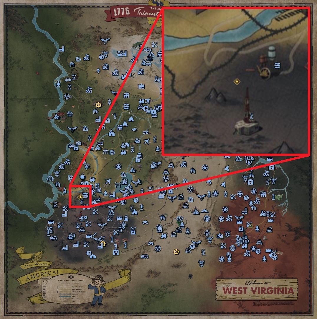 Fallout 76 Treasure Map Locations - The Forest 03 - 75371A0