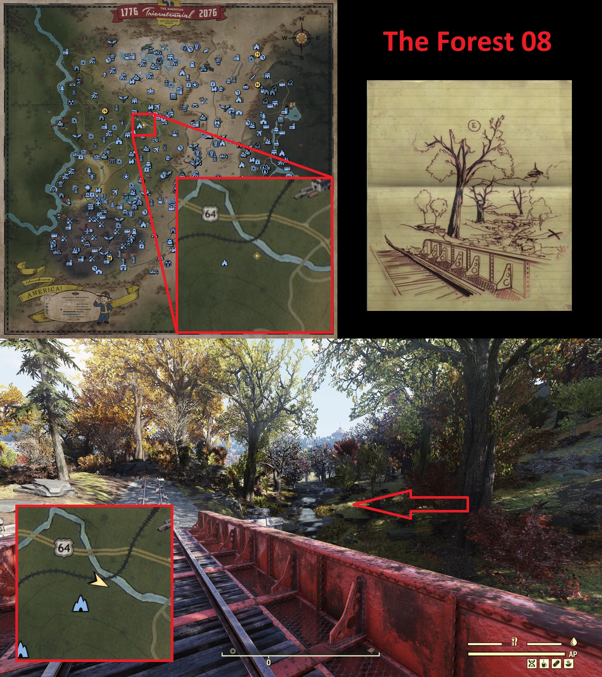 Fallout 76 Treasure Map Locations - The Forest 08 - 3D18891