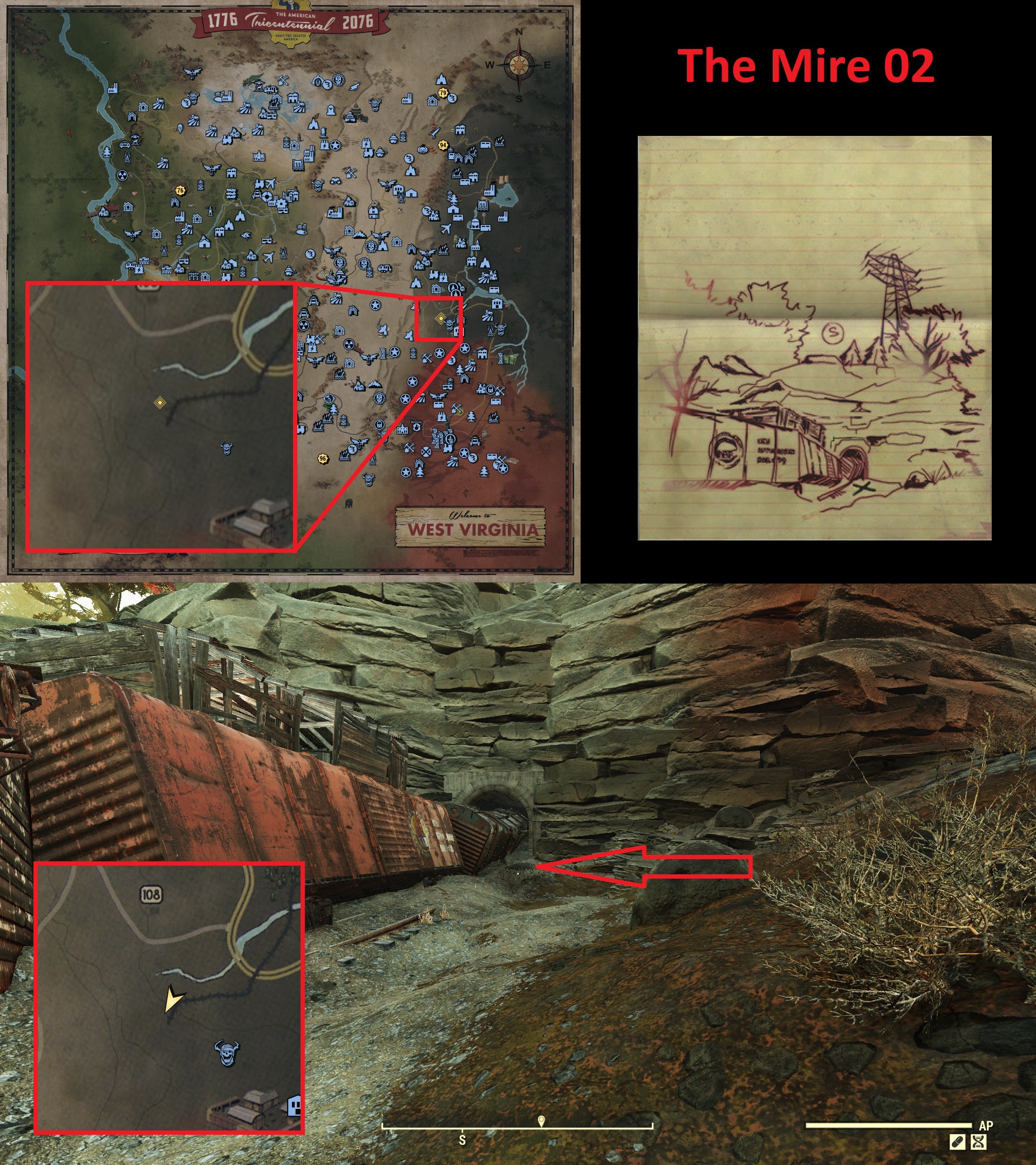 Fallout 76 Treasure Map Locations - The Mire 02 - 706BE97
