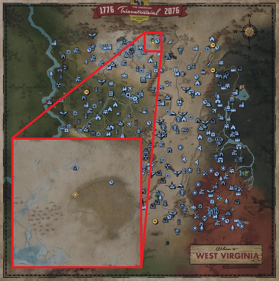 Fallout 76 Treasure Map Locations - Toxic Valley 04 - C706220