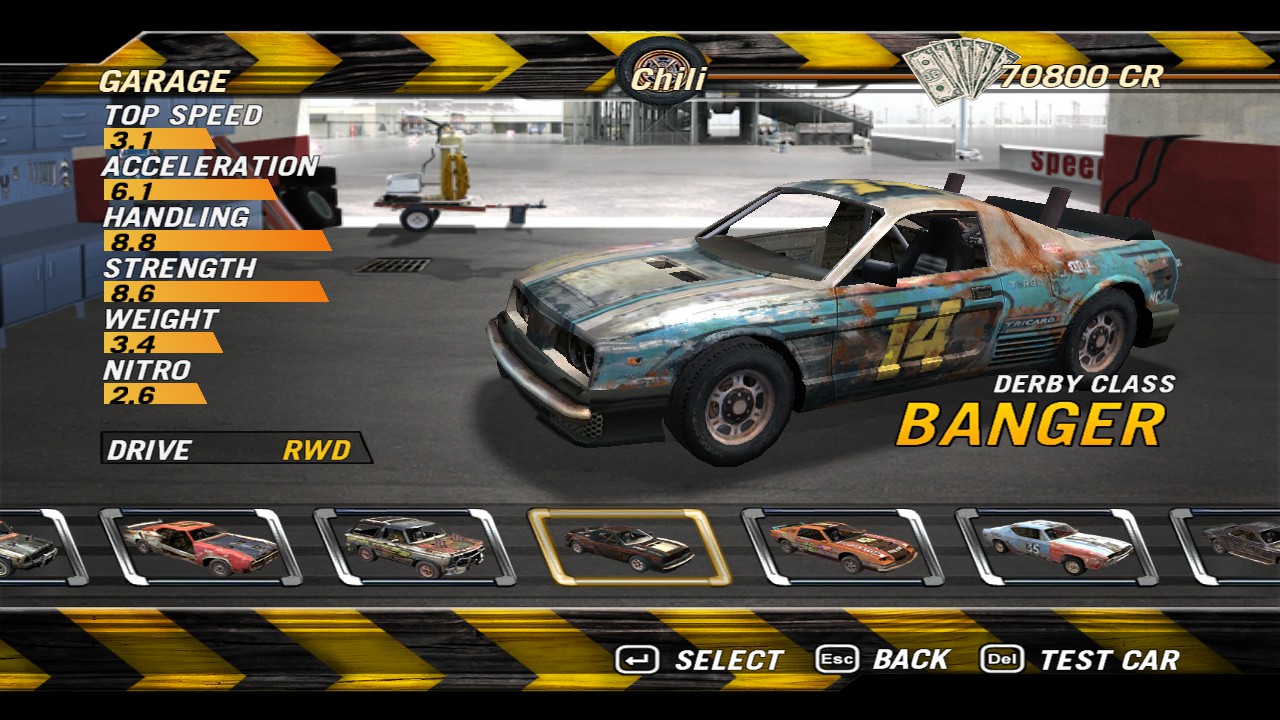FlatOut 2 Best Car to Use in Game Suggestion - Derby Class - 1503841