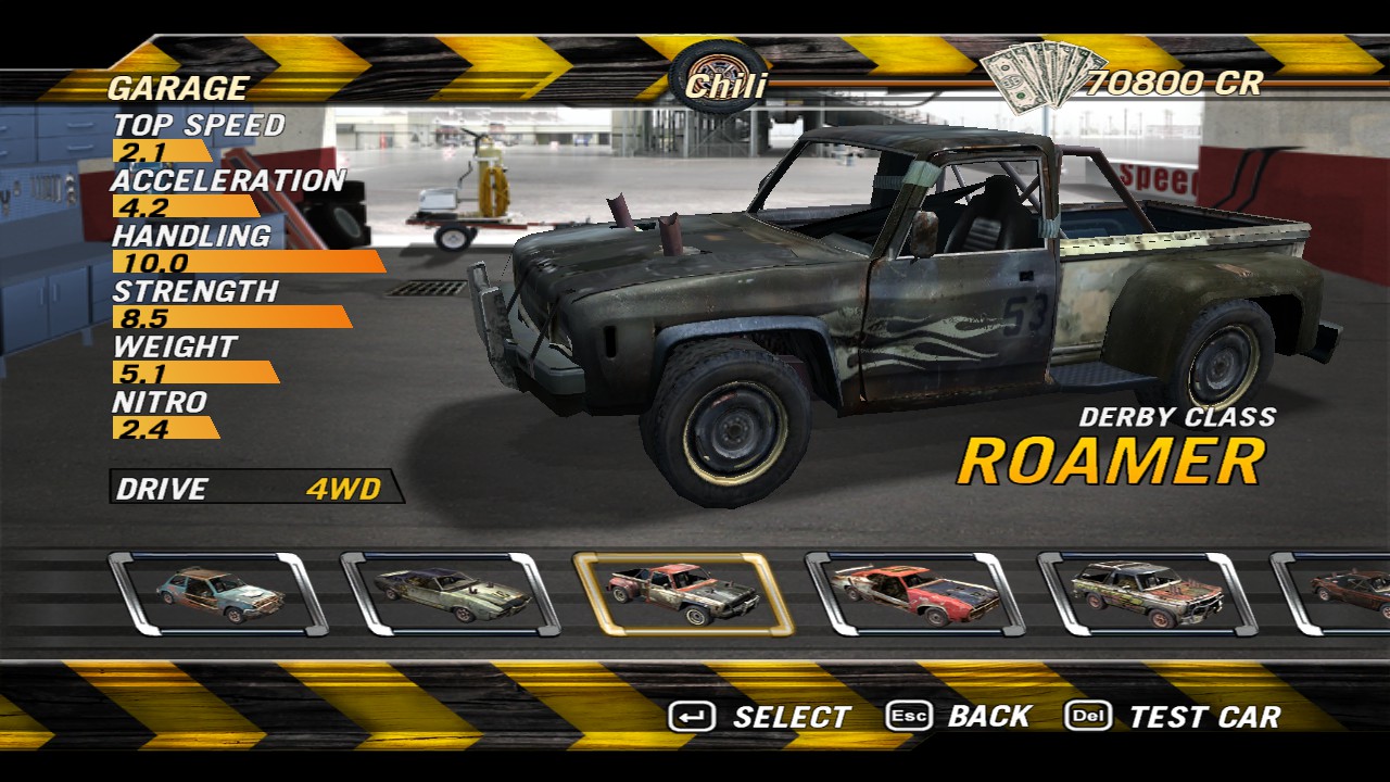 FlatOut 2 Best Car to Use in Game Suggestion - Derby Class - 2048319