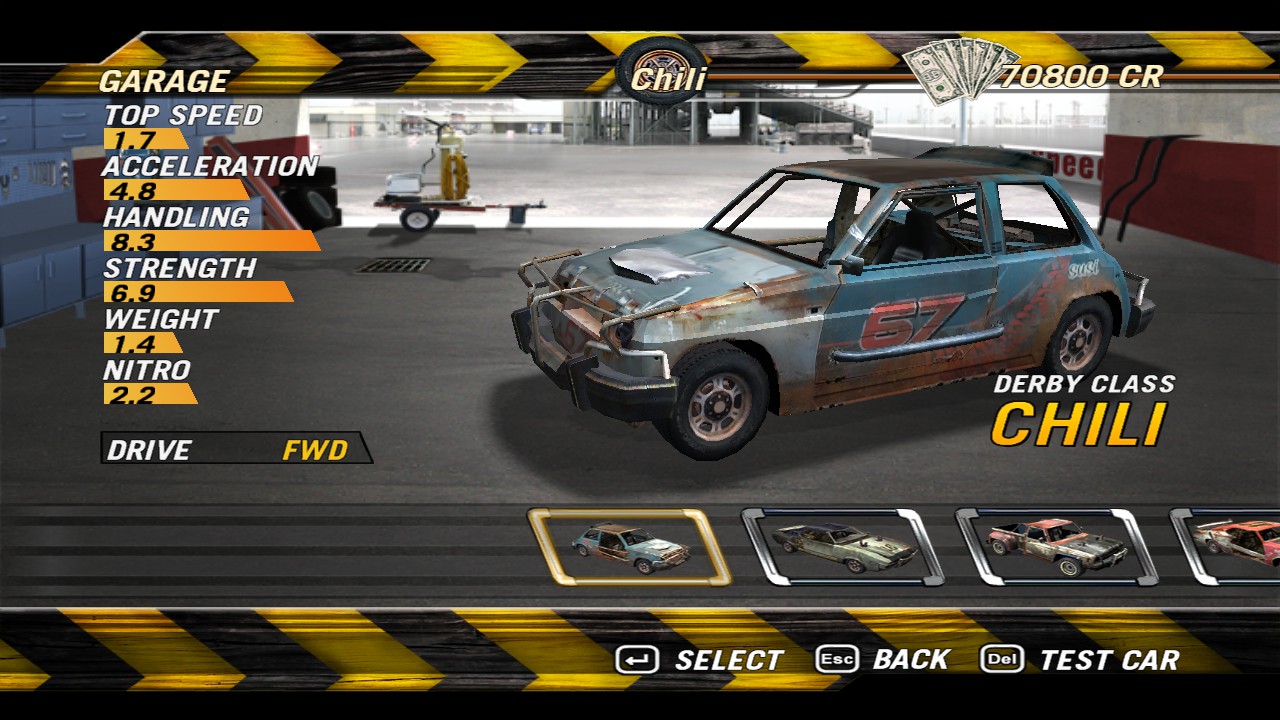 FlatOut 2 Best Car to Use in Game Suggestion - Derby Class - 22BAC08
