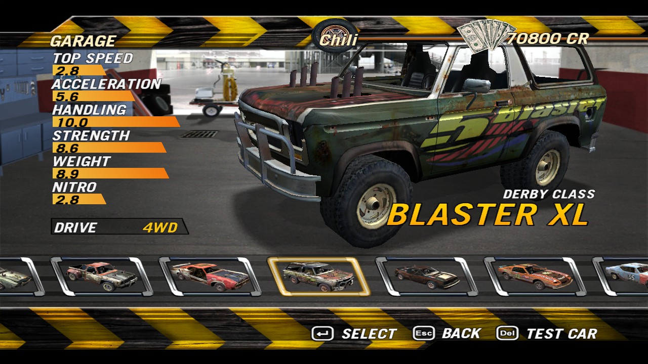 FlatOut 2 Best Car to Use in Game Suggestion - Derby Class - 73BF255