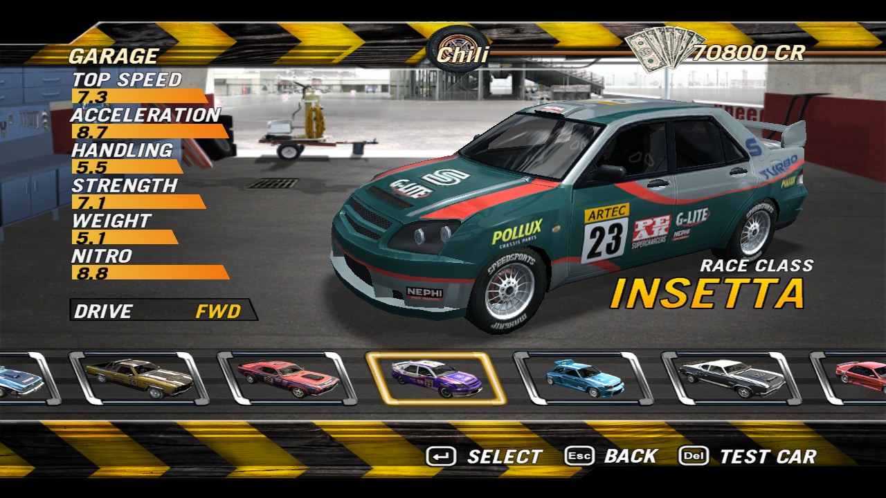 FlatOut 2 Best Car to Use in Game Suggestion - Race Class - 801E991