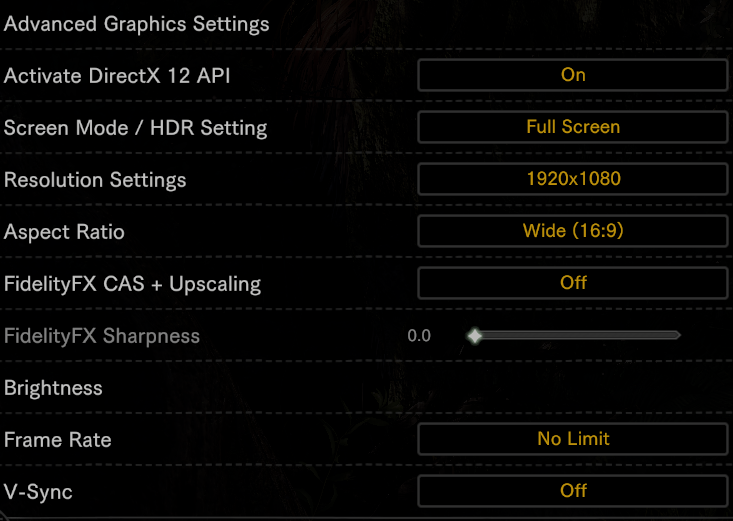 Monster Hunter: World Best Settings in Game + TWEAKS + FPS Boost for Better Performance Guide - 1. Basic in-game settings.
