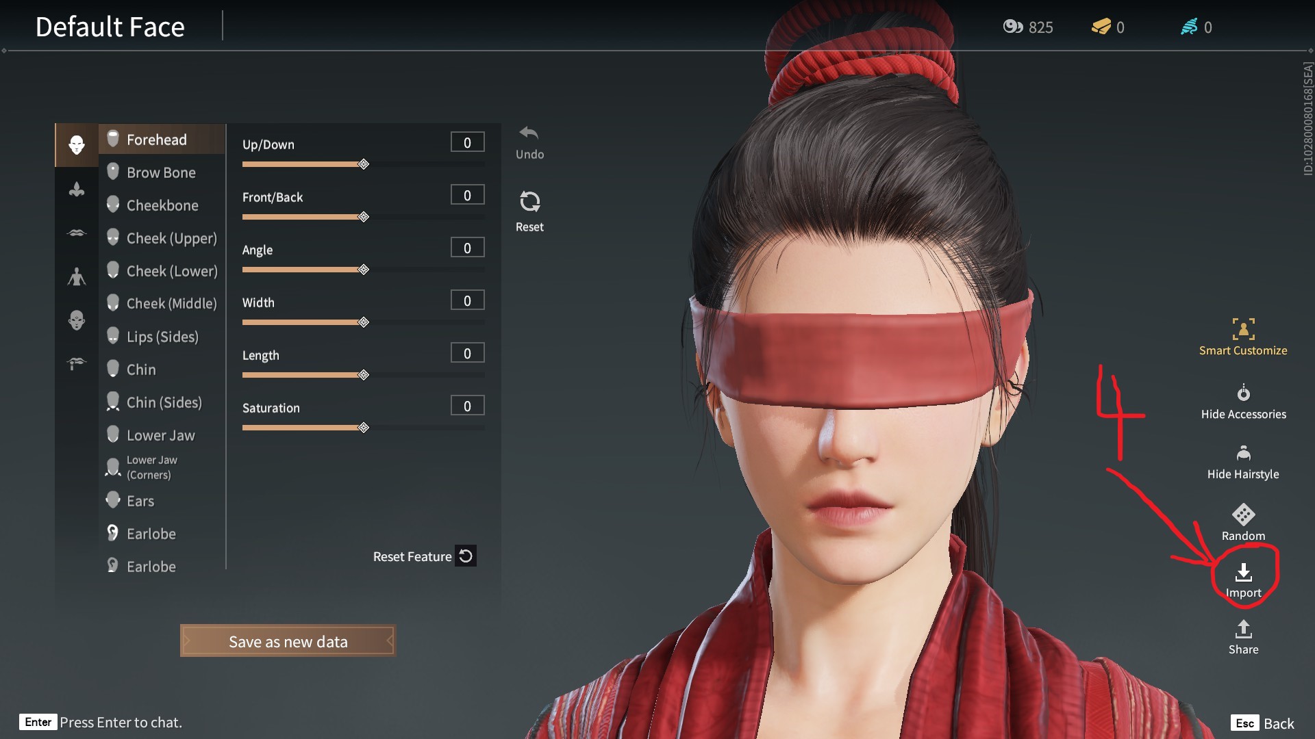 NARAKA: BLADEPOINT Game Character Customization Presets Images - How to Import Preset - A1235FC