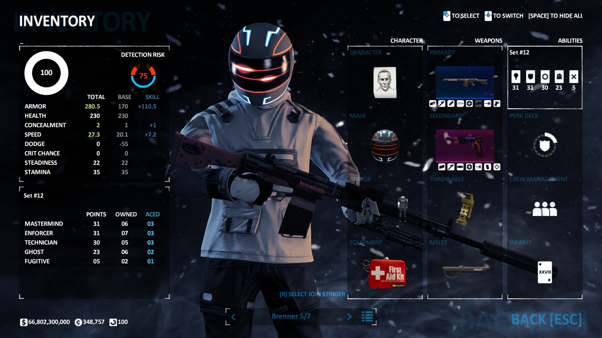 PAYDAY 2 Death Sentence One Down Builds - Brenner-21 LMG & 5/7 AP Pistol [Armorer] (3) - 4ACF50A
